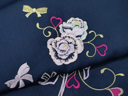 平和屋着物●女性 行灯袴 総刺繍 花唐草文 留紺色 卒業式 洗える着物 未使用 CAAU9838vf