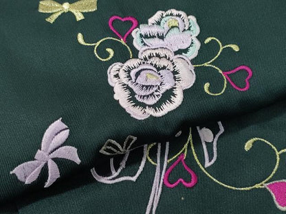平和屋着物●女性 行灯袴 総刺繍 花唐草文 高麗納戸色 卒業式 洗える着物 未使用 CAAU9807vf