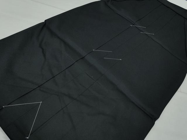 平和屋着物●女性　行灯袴　総刺繍　花唐草文　黒色　卒業式　洗える着物　未使用　CAAU9823vf