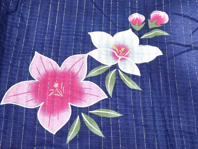 平和屋本店■浴衣 まとめて 3点 蝶 花柄 しじら織 など 着用可能多数 ppp2259 km