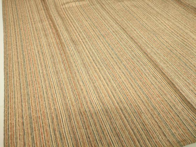 平和屋着物▽上質な小紋 単衣 縞 鬼しぼ縮緬 正絹 逸品 DAAT9660az