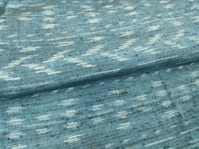 平和屋着物▽上質な紬 単衣 横段絣文 正絹 逸品 DAAT9688az