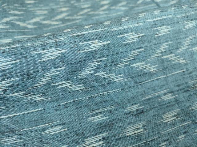 平和屋着物▽上質な紬 単衣 横段絣文 正絹 逸品 DAAT9688az