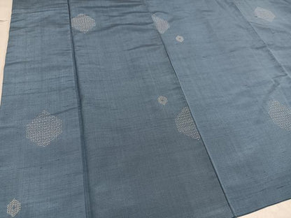 平和屋着物■上質な紬　亀甲文　正絹　逸品　AAAX9077ph
