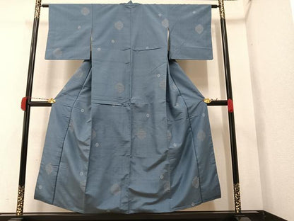 平和屋着物■上質な紬　亀甲文　正絹　逸品　AAAX9077ph