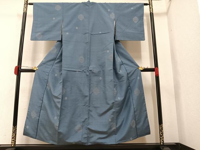 平和屋着物■上質な紬　亀甲文　正絹　逸品　AAAX9077ph