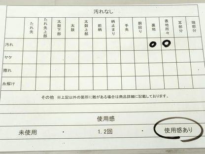 平和屋着物◎六通柄袋帯　飛鳥文　金銀糸　正絹　逸品　DAAV0672qa