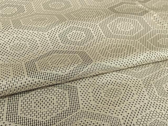 平和屋着物●お召 亀甲文様 正絹 逸品 AAAX0693zg