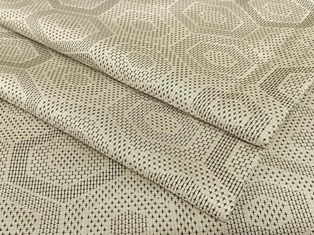 平和屋着物●お召 亀甲文様 正絹 逸品 AAAX0693zg