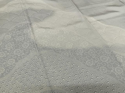 平和屋着物●訪問着　花唐草文　青海波　暈し染め　正絹　逸品　AAAX0699zg
