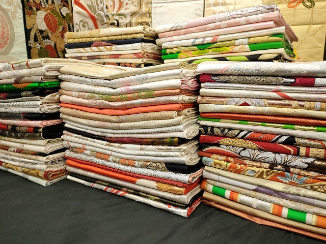 平和屋本店■袋帯 西陣 まとめて100点 鳳凰 鶴 蝶 更紗 花柄 七宝 宝相華 寿字 金銀糸 など 着用可能多数 未使用品有 全て正絹 se3412