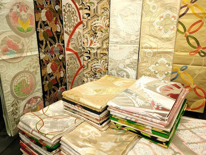 平和屋本店■袋帯 西陣 まとめて100点 鳳凰 鶴 蝶 更紗 花柄 七宝 宝相華 寿字 金銀糸 など 着用可能多数 未使用品有 全て正絹 se3412