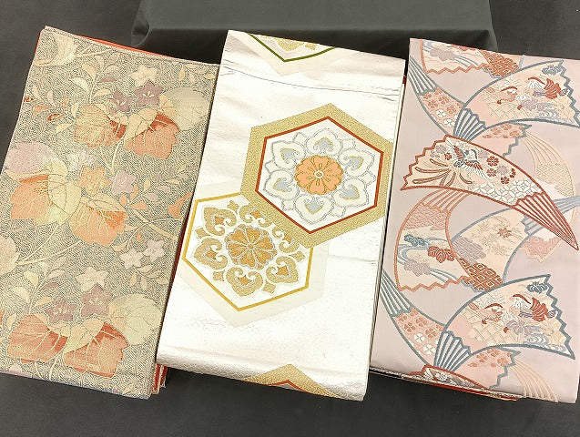 平和屋着物■袋帯 西陣 まとめて100点 鶴 孔雀 尾長鳥 鴛鴦 蝶 花柄 正倉院 宝相華 佐賀錦 金銀糸 など 未使用品あり 全て正絹 mmm852