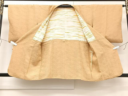 平和屋着物∞道行コート 天井地紋 洒落柿色 大丸扱い 正絹 逸品 CAAV5628id