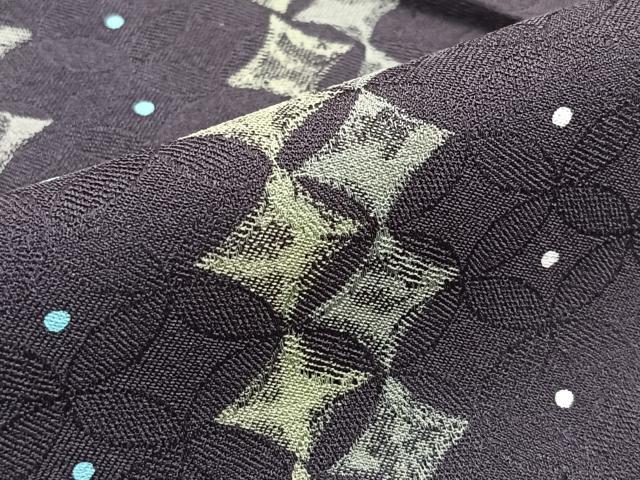 平和屋着物▽羽織　単衣　七宝文　正絹　逸品　CAAV5645id