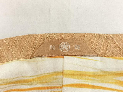平和屋着物∞道行コート 天井地紋 洒落柿色 大丸扱い 正絹 逸品 CAAV5628id