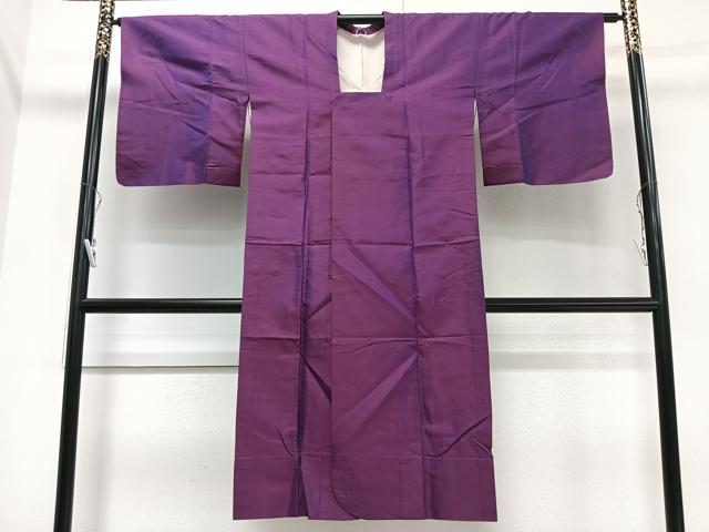 平和屋着物▽道行コート 単衣 雨コート 霞文 ロング丈 正絹 逸品 CAAV5632id