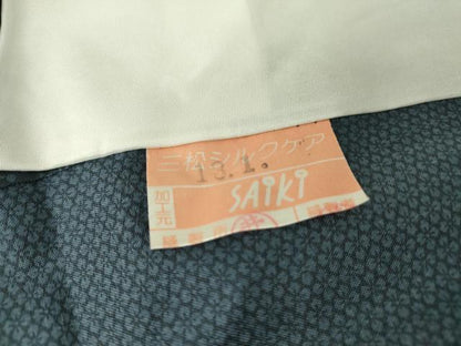 平和屋着物▽本場染大島紬　単衣　小花文　正絹　逸品　DAAT9709az
