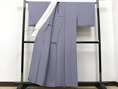 平和屋着物▽上質な色無地　単衣　紅掛花色　正絹　逸品　CAAU3786xi