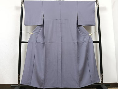 平和屋着物▽上質な色無地　単衣　紅掛花色　正絹　逸品　CAAU3786xi