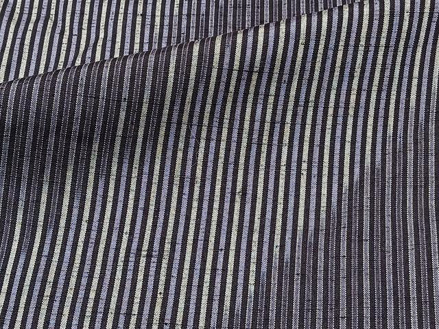 平和屋着物▽上質な紬 単衣 斜線間道 正絹 逸品 CAAU3846xi