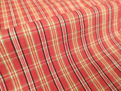 平和屋着物▽上質な紬 単衣 格子 正絹 逸品 DAAT9835az