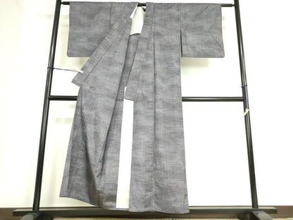 平和屋着物▽上質な紬 単衣 格子 正絹 逸品 DAAT9838az