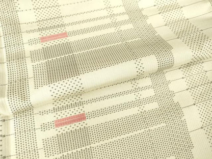 平和屋着物▽上質な紬 単衣 変わり格子 正絹 逸品 DAAT9836az