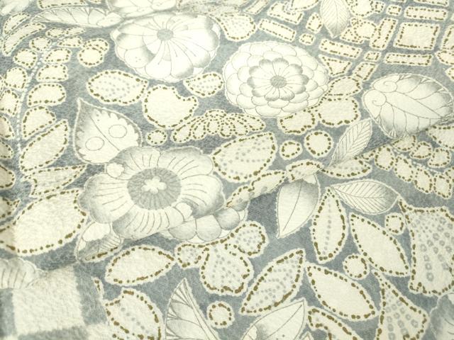 平和屋着物▽訪問着 単衣 辻が花 金彩 正絹 逸品 DAAT9842az