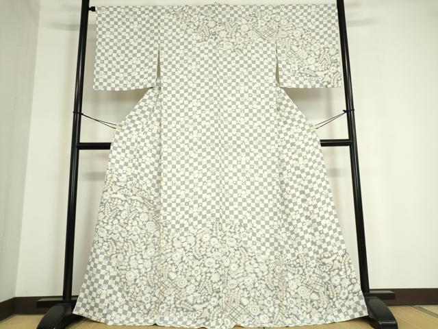 平和屋着物▽訪問着 単衣 辻が花 金彩 正絹 逸品 DAAT9842az