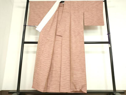 平和屋着物▽上質な紬 単衣 霞文 正絹 逸品 DAAT9852az