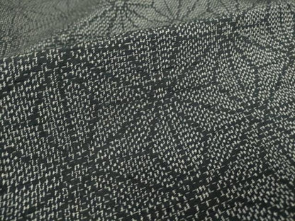 平和屋着物▽上質な紬 単衣 麻の葉文 正絹 逸品 DAAT9858az