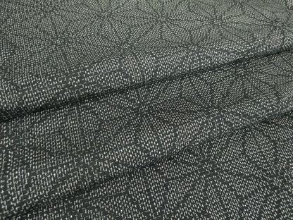 平和屋着物▽上質な紬 単衣 麻の葉文 正絹 逸品 DAAT9858az