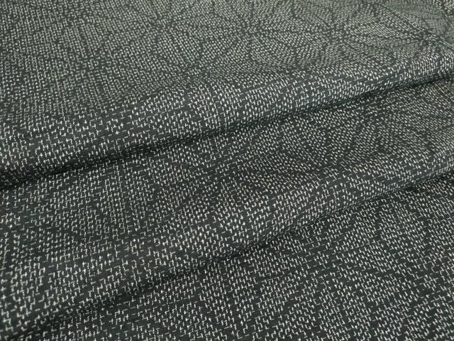 平和屋着物▽上質な紬 単衣 麻の葉文 正絹 逸品 DAAT9858az