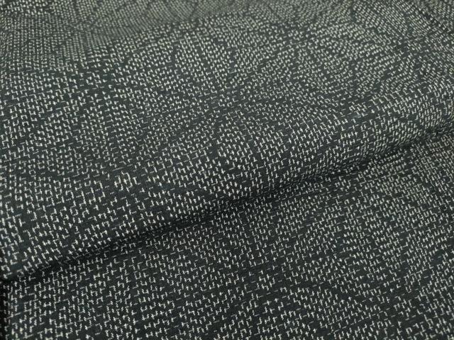 平和屋着物▽上質な紬 単衣 麻の葉文 正絹 逸品 DAAT9858az