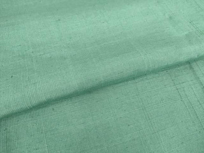 平和屋着物▽結城紬 単衣 青竹色 正絹 逸品 DAAT9873az