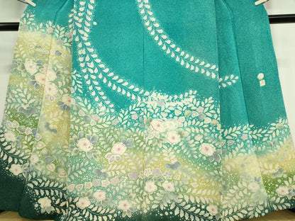 平和屋着物▽訪問着 単衣 作家物 辻が花 暈し染め 正絹 逸品 DAAT9881az