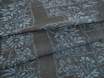 平和屋着物▽結城紬 単衣 色紙花文 正絹 逸品 DAAT9871az