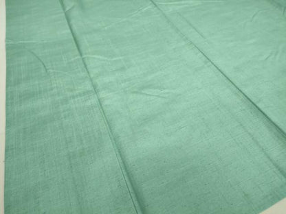 平和屋着物▽結城紬 単衣 青竹色 正絹 逸品 DAAT9873az
