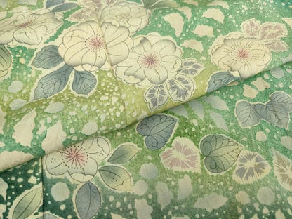 平和屋着物▽訪問着 単衣 作家物 辻が花 暈し染め 正絹 逸品 DAAT9881az