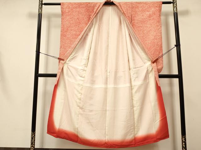 平和屋着物∵女の子 十三参り 子供 祝着・袋帯セット 重ね衿付き 総絞り 霞文 逸品 DAAS9216ma