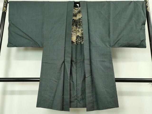 平和屋着物■極上 男性 本場大島紬 アンサンブル 長羽織 100亀甲 総詰め 逸品 DZAA8537kh5