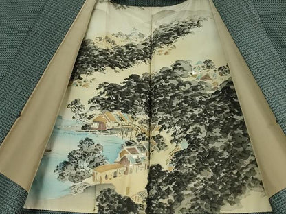 平和屋着物■極上 男性 本場大島紬 アンサンブル 長羽織 100亀甲 総詰め 逸品 DZAA8537kh5