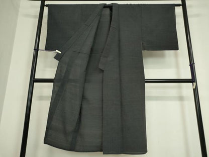 平和屋着物▽男性 本塩沢 単衣 80亀甲 正絹 逸品 DAAT9928az