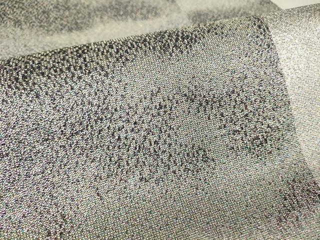 平和屋着物●織の宝石・ダイヤモンドカット　佐波理綴　両面　全通柄袋帯　雲海市松文　銀糸　健勝苑扱い　証紙付き　逸品　DAAV5007az