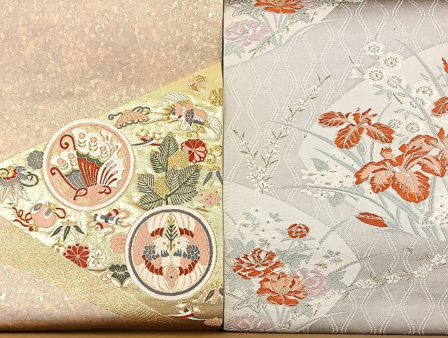 平和屋着物■名古屋帯 まとめて100点 鶴 向かい鴛鴦 馬 鳥獣 人物 蝶 菖蒲 花柄 刺繍 金銀彩 金銀糸 など 未使用品あり 全て正絹 mmm912