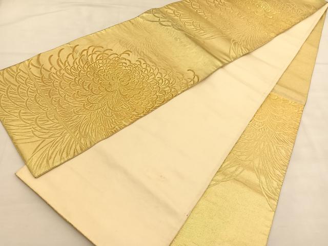 平和屋着物◎六通柄袋帯 乱菊 金糸 正絹 逸品 BAAU1445hv