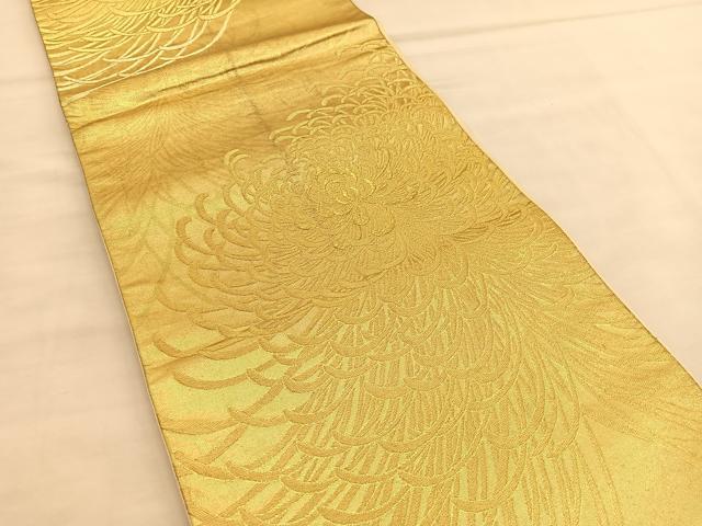 平和屋着物◎六通柄袋帯 乱菊 金糸 正絹 逸品 BAAU1445hv