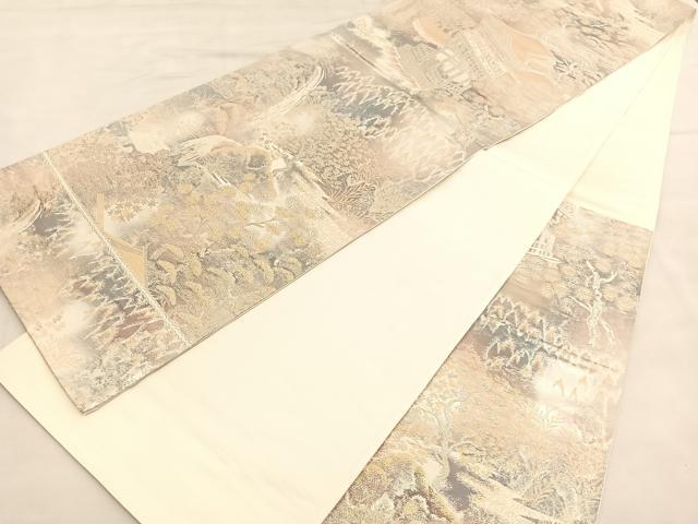 平和屋着物◎六通柄袋帯 京洛錦 二重引箔 金銀糸 正絹 逸品 BAAU1420hv