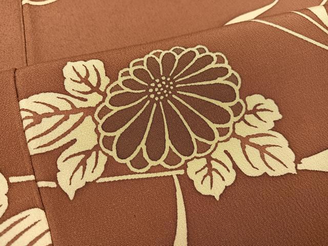 平和屋着物●上質な小紋 型染め 草花文 正絹 逸品 AAAY5589ph
